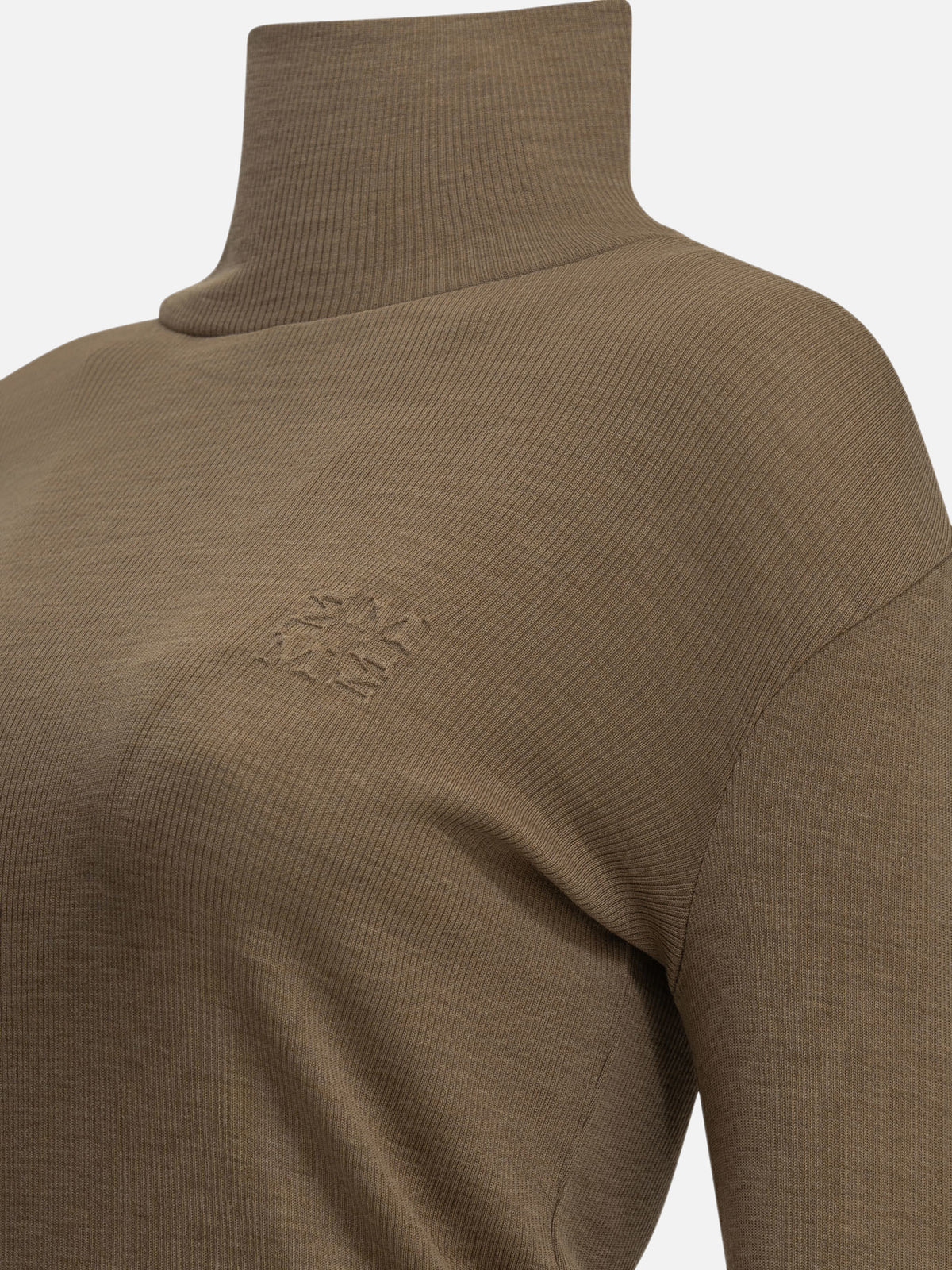 Max Mara Wool jersey turtleneck sweater Brown - VIETTI