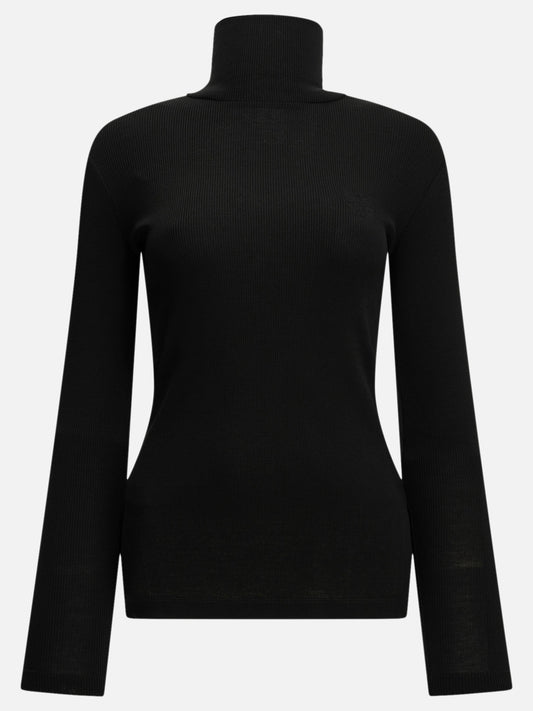 Max Mara Wool jersey turtleneck sweater Black

