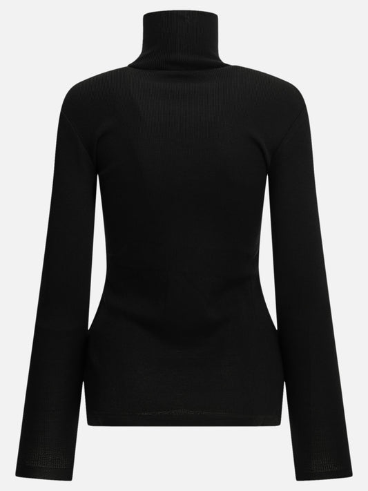 Max Mara Wool jersey turtleneck sweater Black

