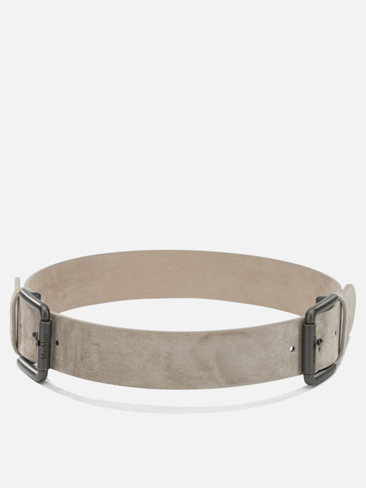 Max Mara Suede belt with studs Beige

