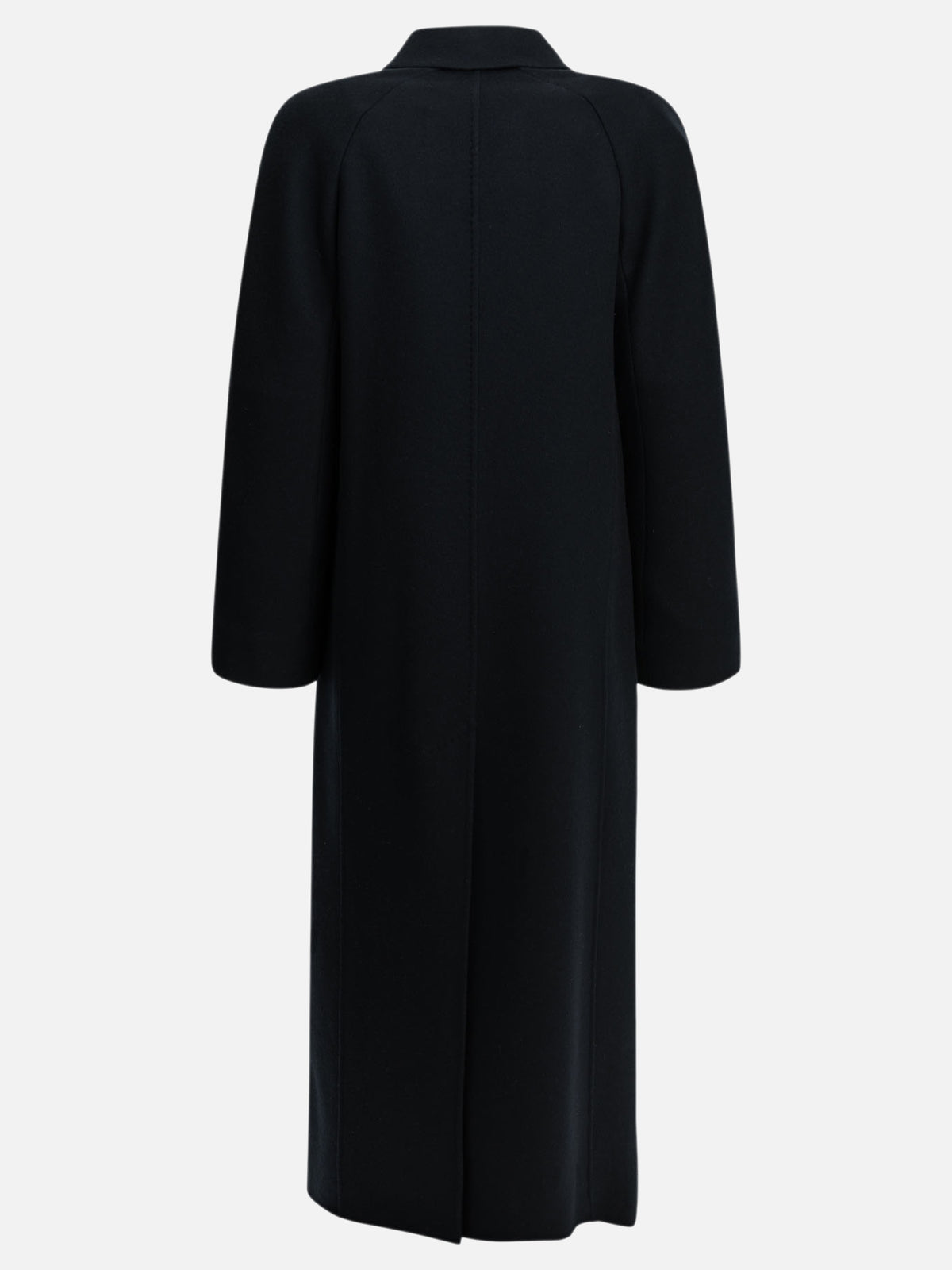 Max Mara Atelier Long double-breasted cashmere coat Blue

