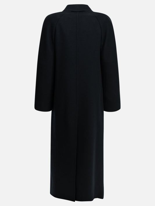 Max Mara Atelier Long double-breasted cashmere coat Blue

