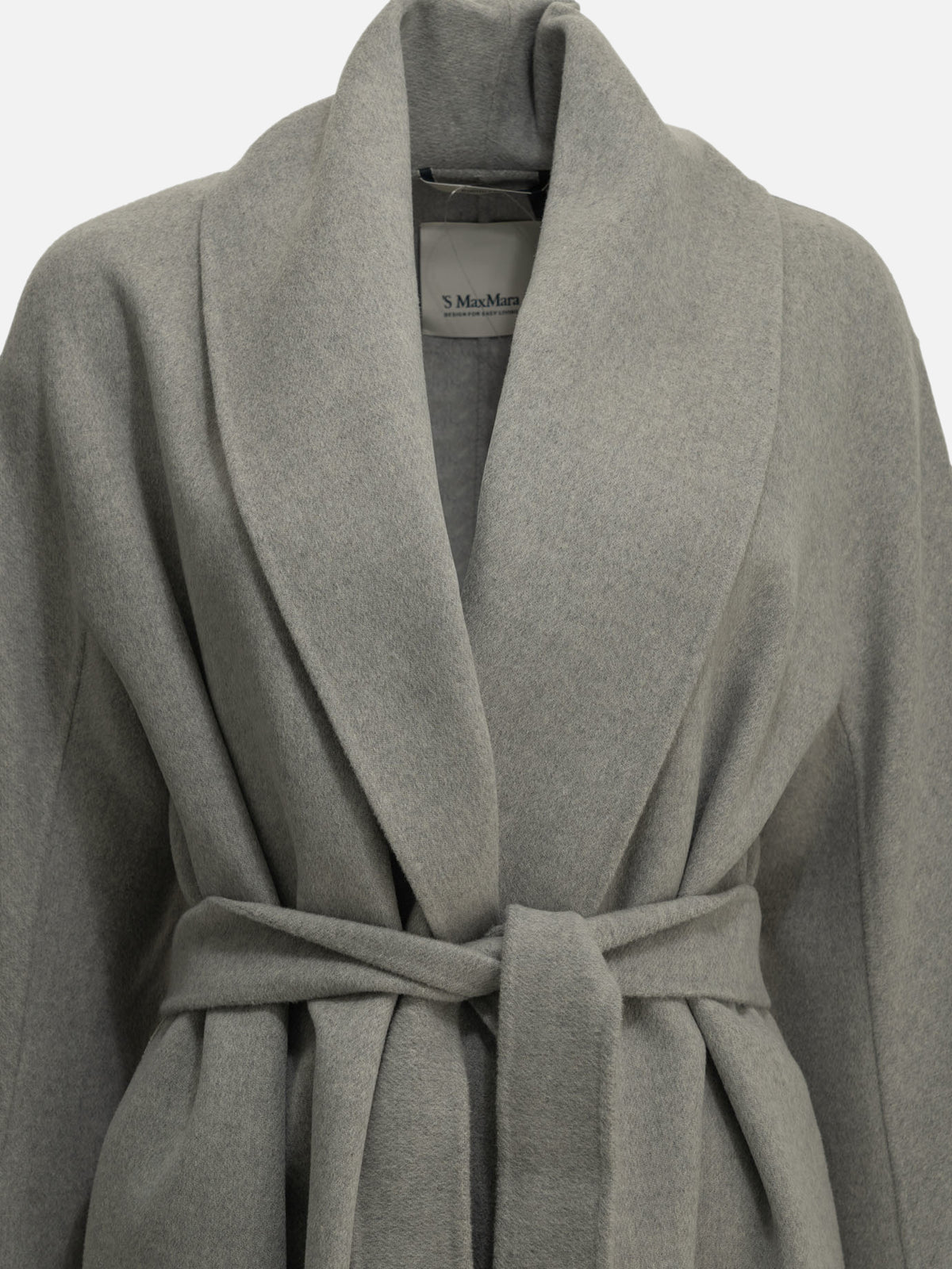 Max Mara S Long wool coat Grey

