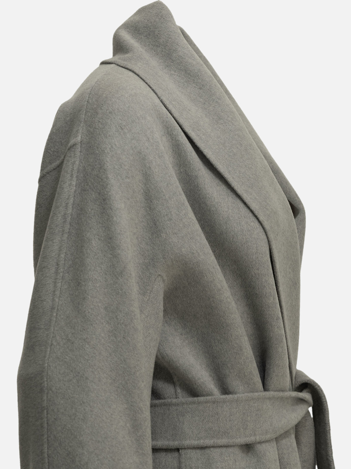 Max Mara S Long wool coat Grey

