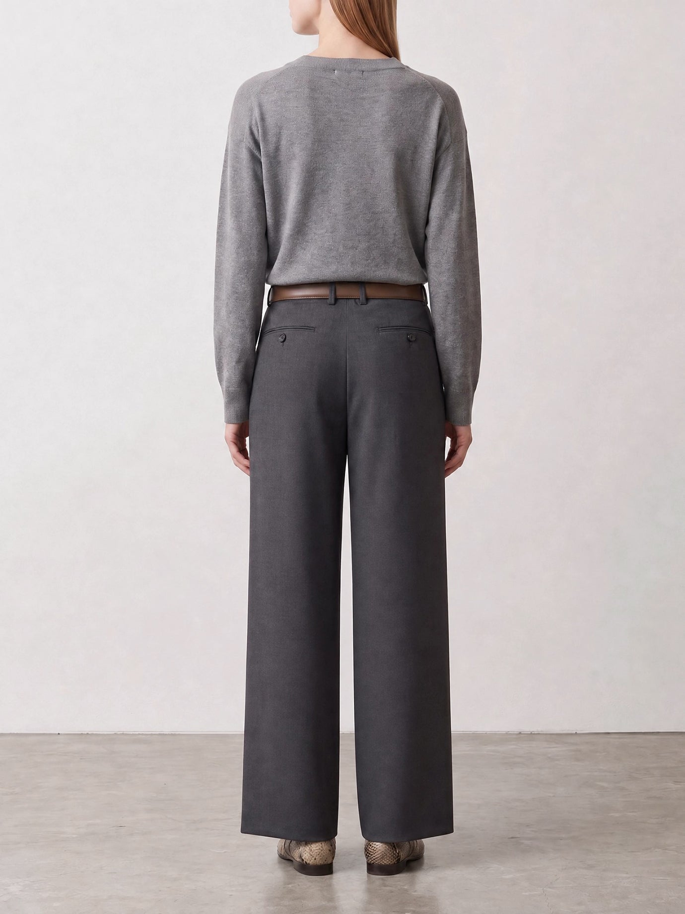 Tailored trousers Solid colour  Grey - Max Mara S Women | PDP | VIETTI Online Store | thumbnail_6