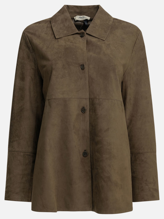 Leather jackets Solid colour  Brown - Max Mara S Women | PLP | VIETTI Online Store 
