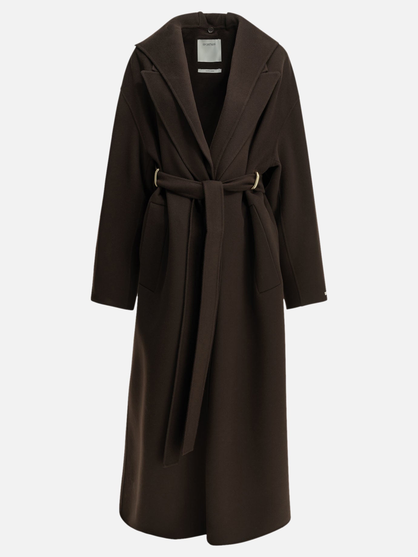 Max Mara Sportmax Long coat in pure wool Brown

