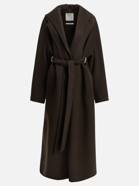 Max Mara Sportmax Long coat in pure wool Brown

