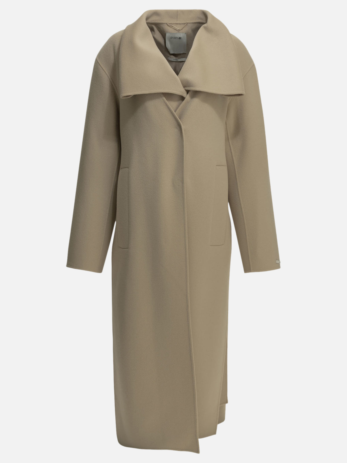 Max Mara Sportmax Long virgin wool coat Beige - VIETTI