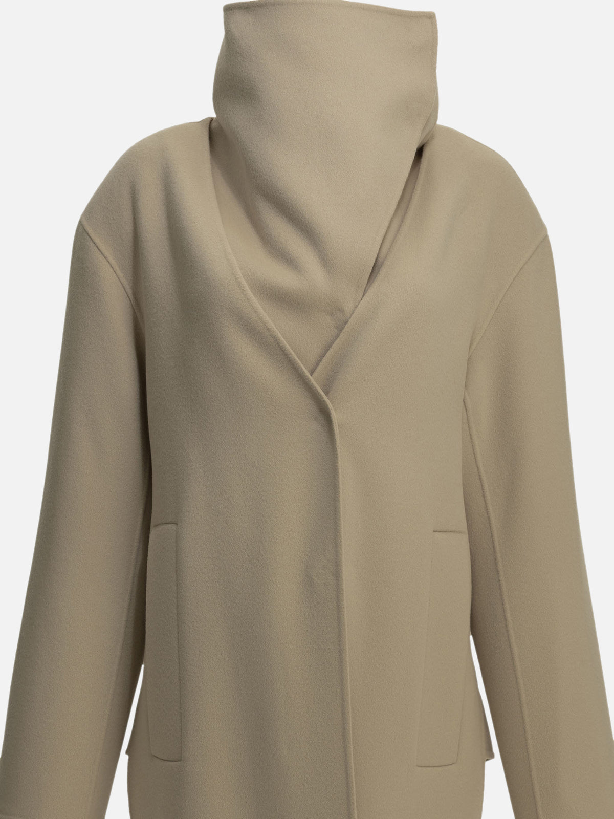 Max Mara Sportmax Long virgin wool coat Beige - VIETTI