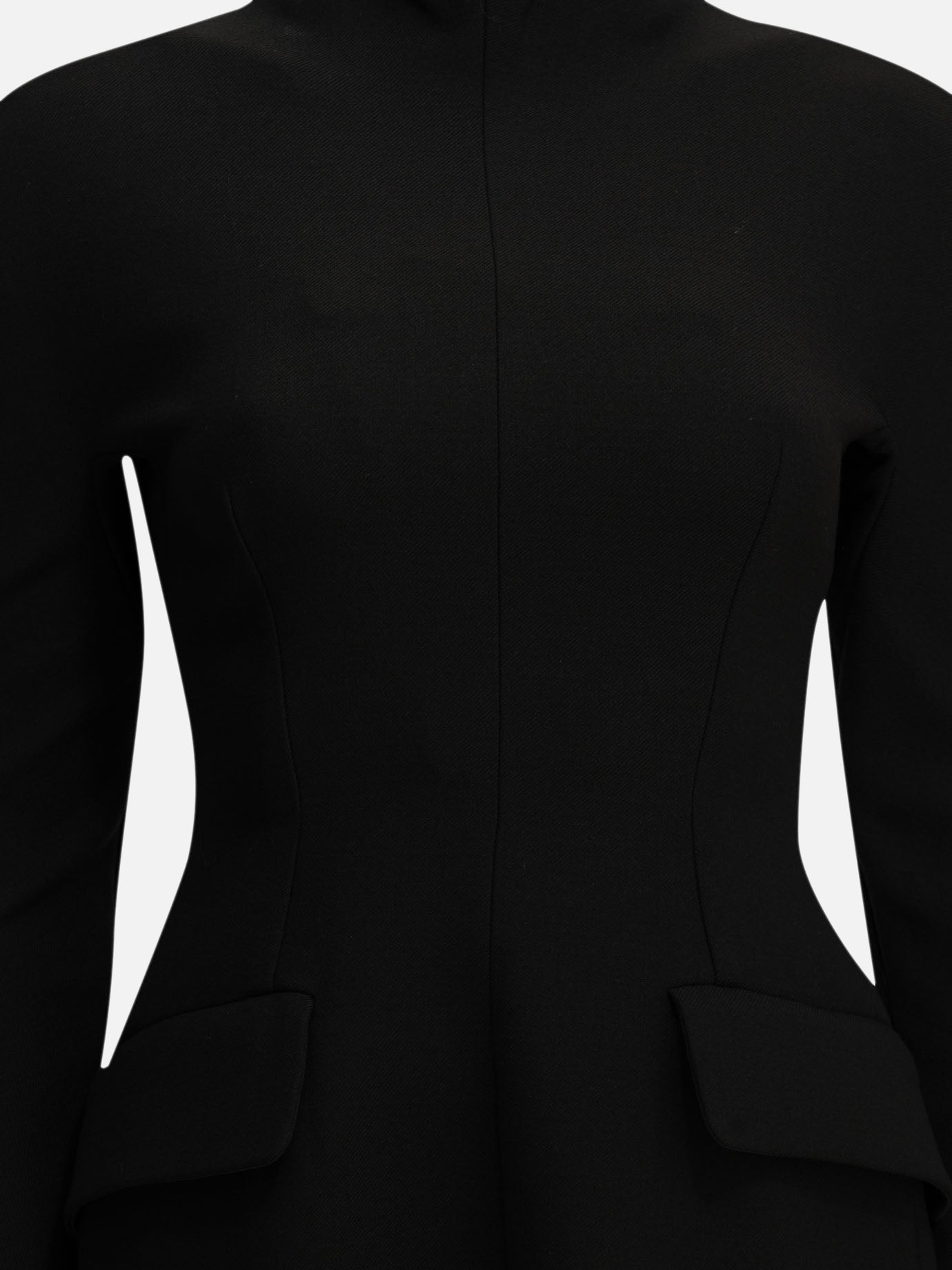 Max Mara Sportmax Short dress made of stretch wool Black

