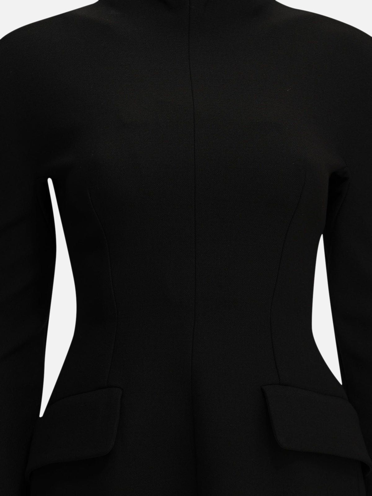Max Mara Sportmax Short dress made of stretch wool Black - VIETTI