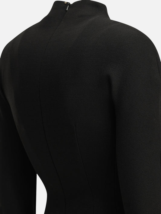 Max Mara Sportmax Short dress made of stretch wool Black

