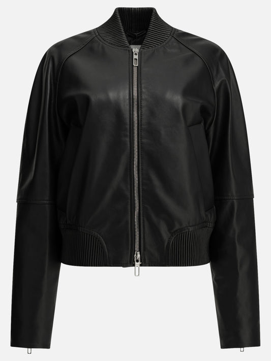 Leather jackets Solid colour  Black - Max Mara Sportmax Women | PLP | VIETTI Online Store 
