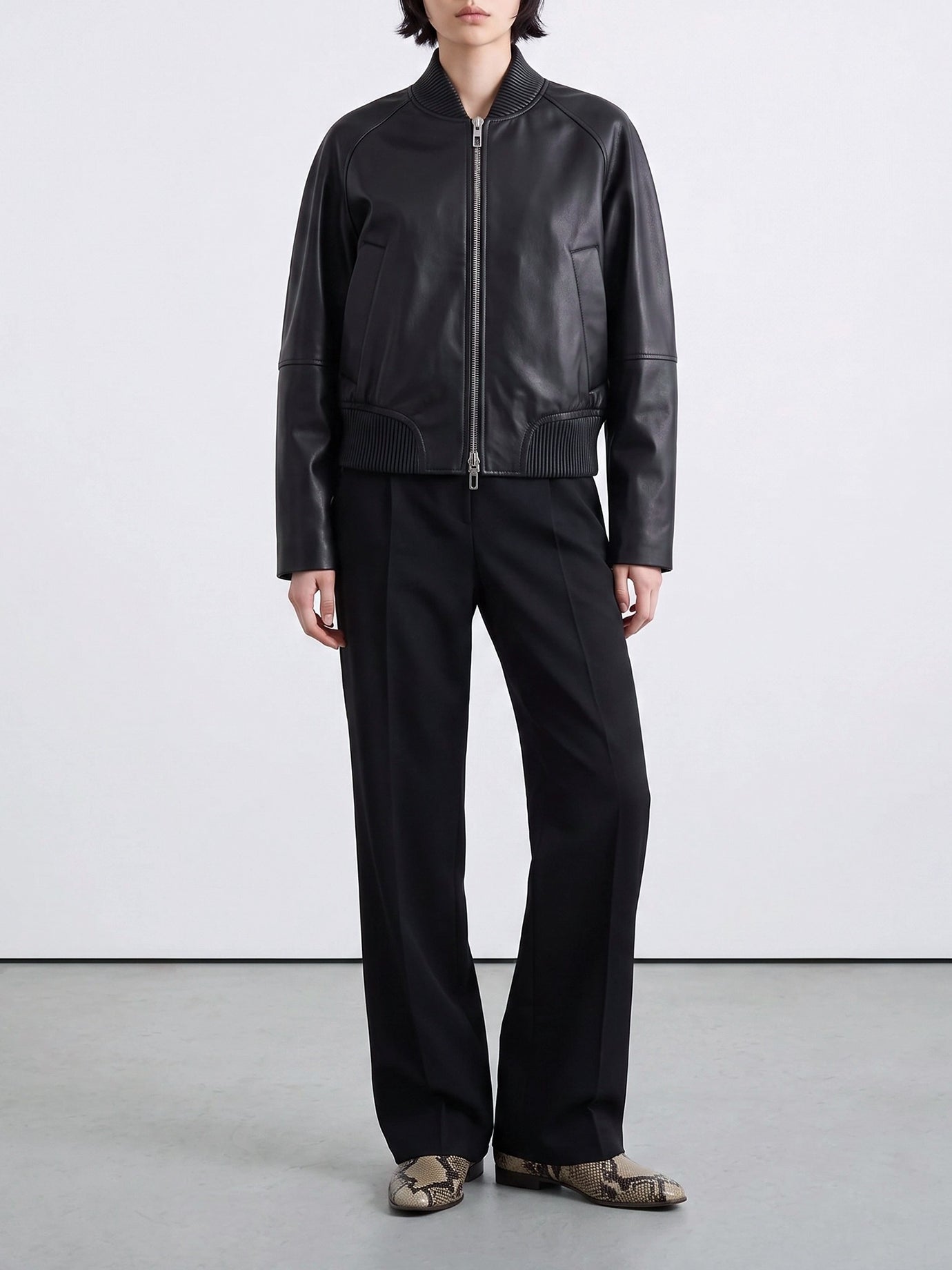 Leather jackets Solid colour  Black - Max Mara Sportmax Women | PDP | VIETTI Online Store | thumbnail_2