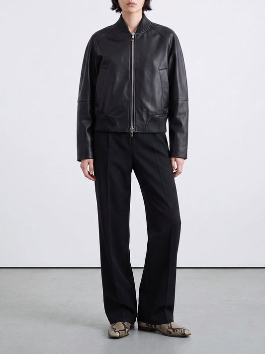 Leather jackets Solid colour  Black - Max Mara Sportmax Women | PLP | VIETTI Online Store | 2
