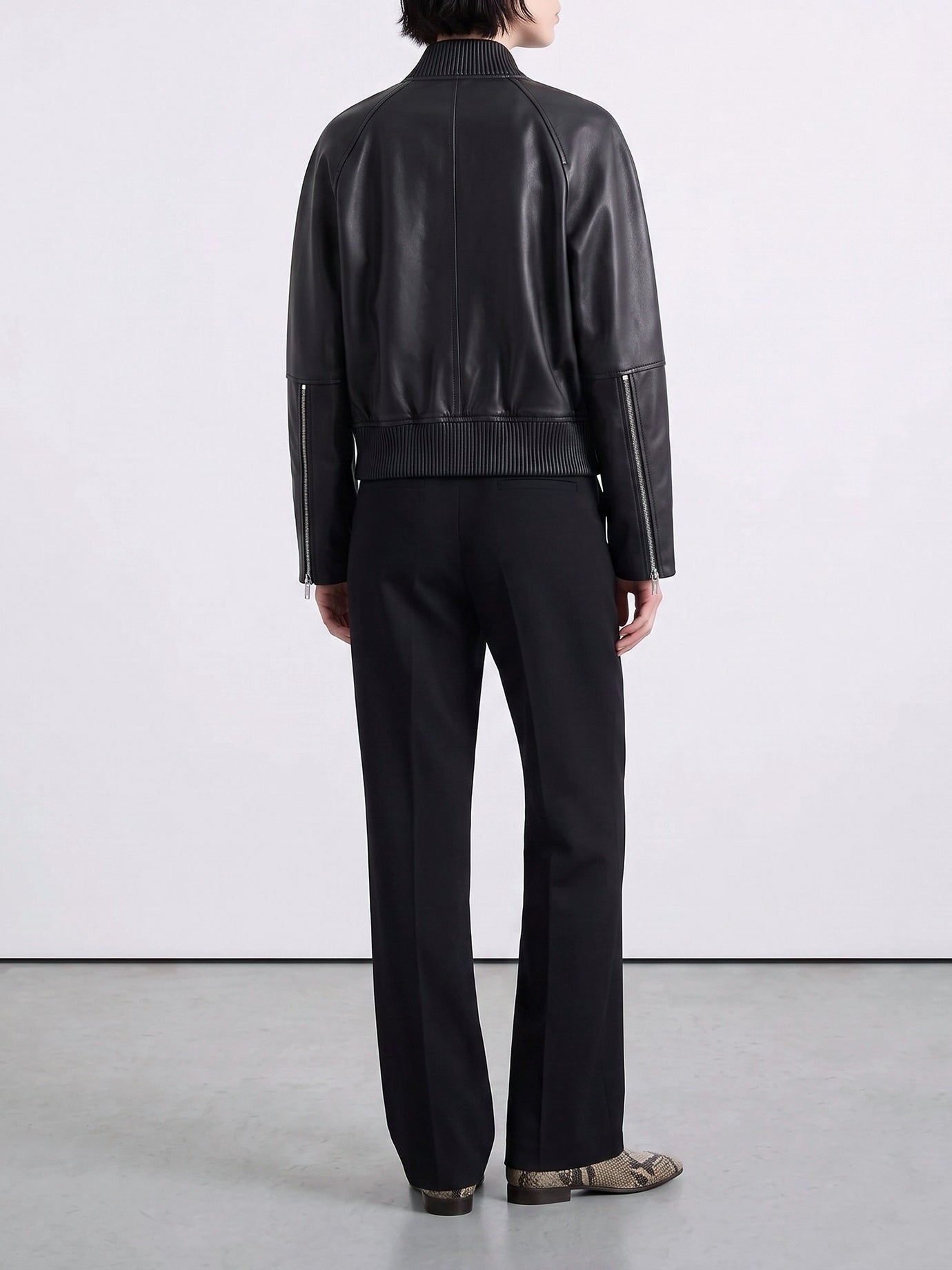 Leather jackets Solid colour  Black - Max Mara Sportmax Women | PDP | VIETTI Online Store | thumbnail_3