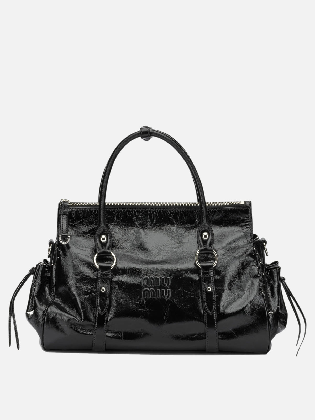 Miu Miu Medium Logo Clutch Bag Black - VIETTI