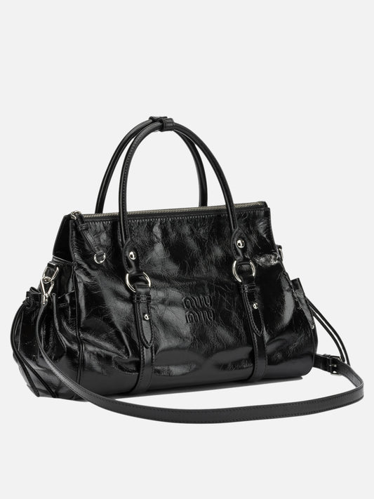 Miu Miu Medium Logo Clutch Bag Black

