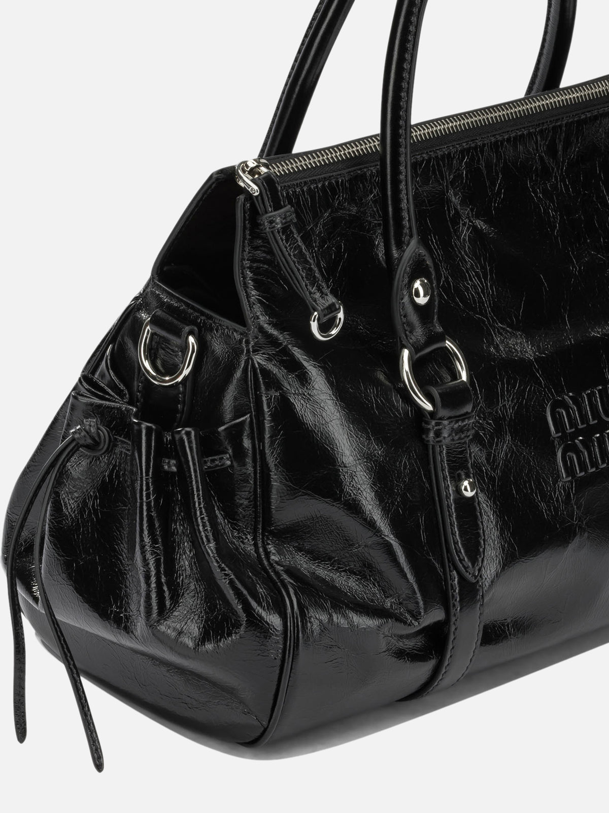 Miu Miu Medium Logo Clutch Bag Black - VIETTI
