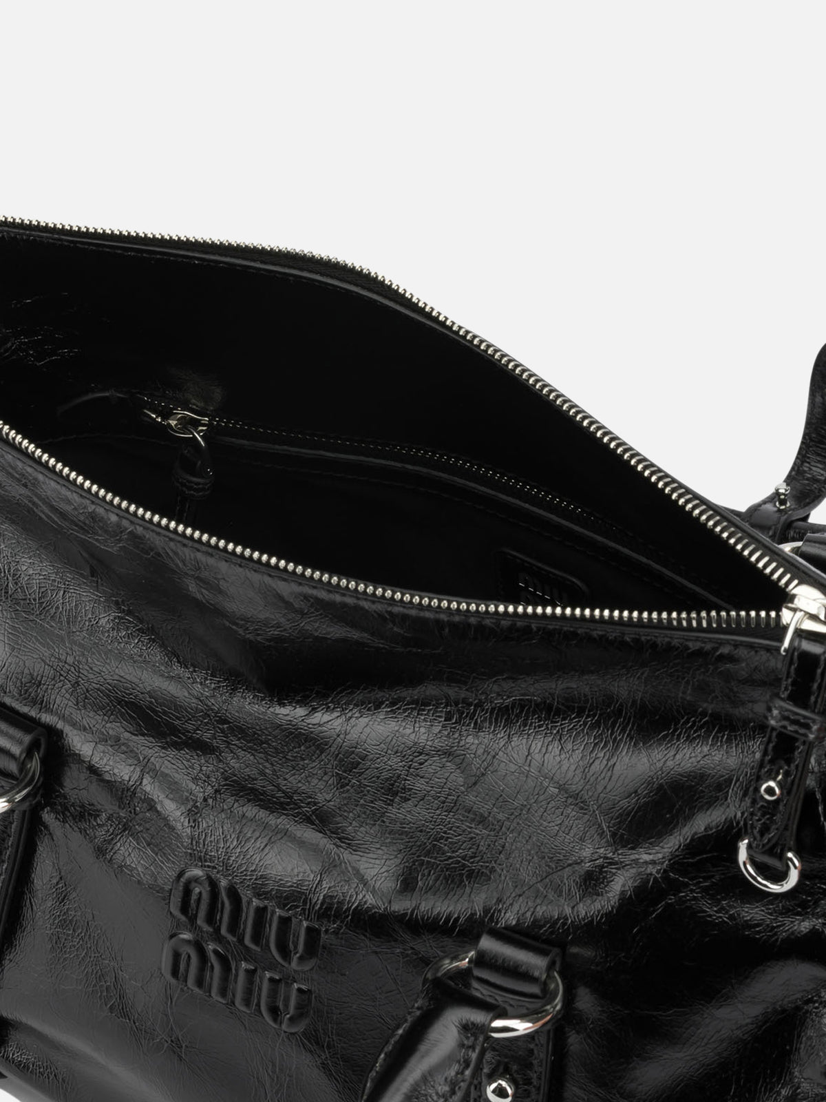 Miu Miu Medium Logo Clutch Bag Black - VIETTI