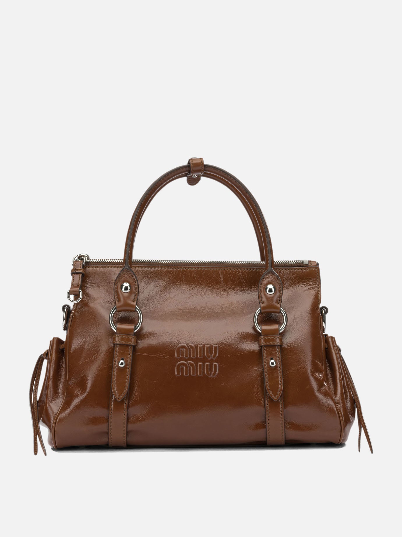 Small bags 100% calf leather - Lining: 100% cotton  Brown - Miu Miu Women | PDP | VIETTI Online Store | Zoom-Modal
