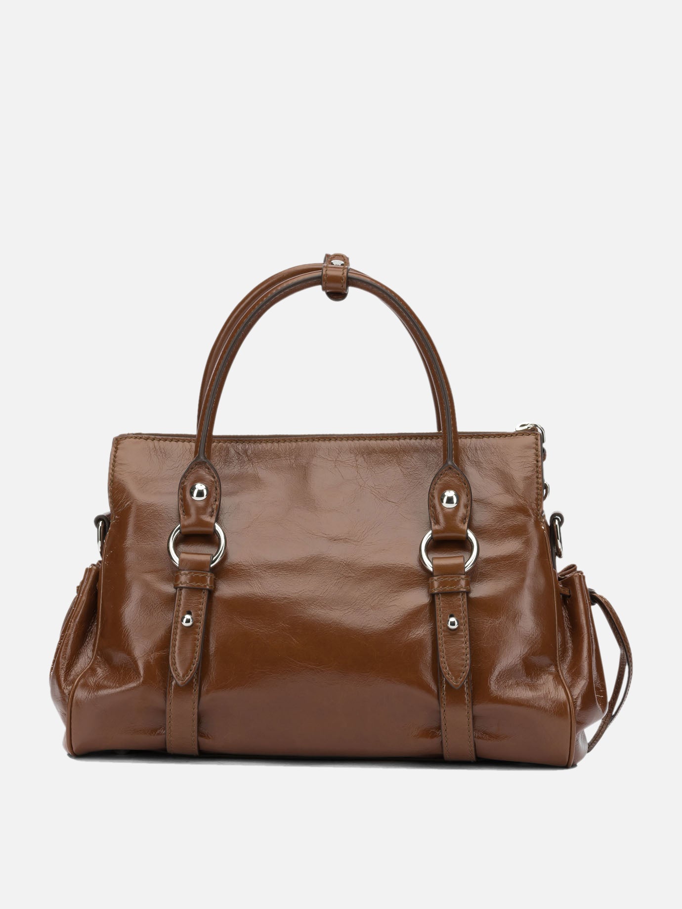 Small bags 100% calf leather - Lining: 100% cotton  Brown - Miu Miu Women | PDP | VIETTI Online Store | thumbnail_3