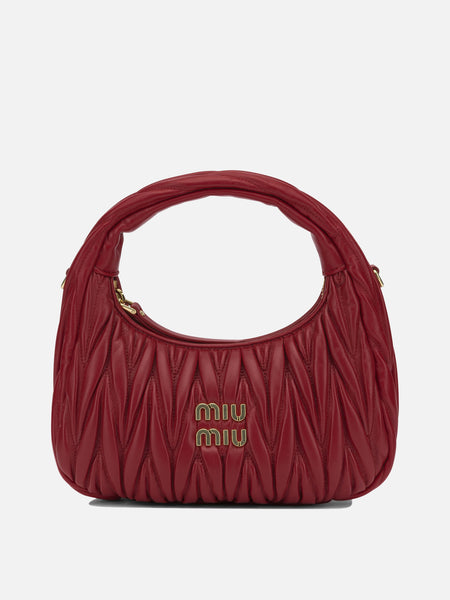 miu miu ヴィッテロルクス ワインレッドハンドバッグ Miu Miu 
