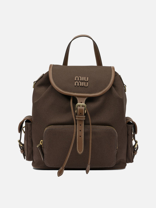 Casual backpacks 5BZ042  Brown - Miu Miu Women | PLP | VIETTI Online Store 

