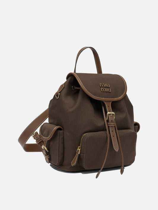 Casual backpacks 5BZ042  Brown - Miu Miu Women | PLP | VIETTI Online Store | 2
