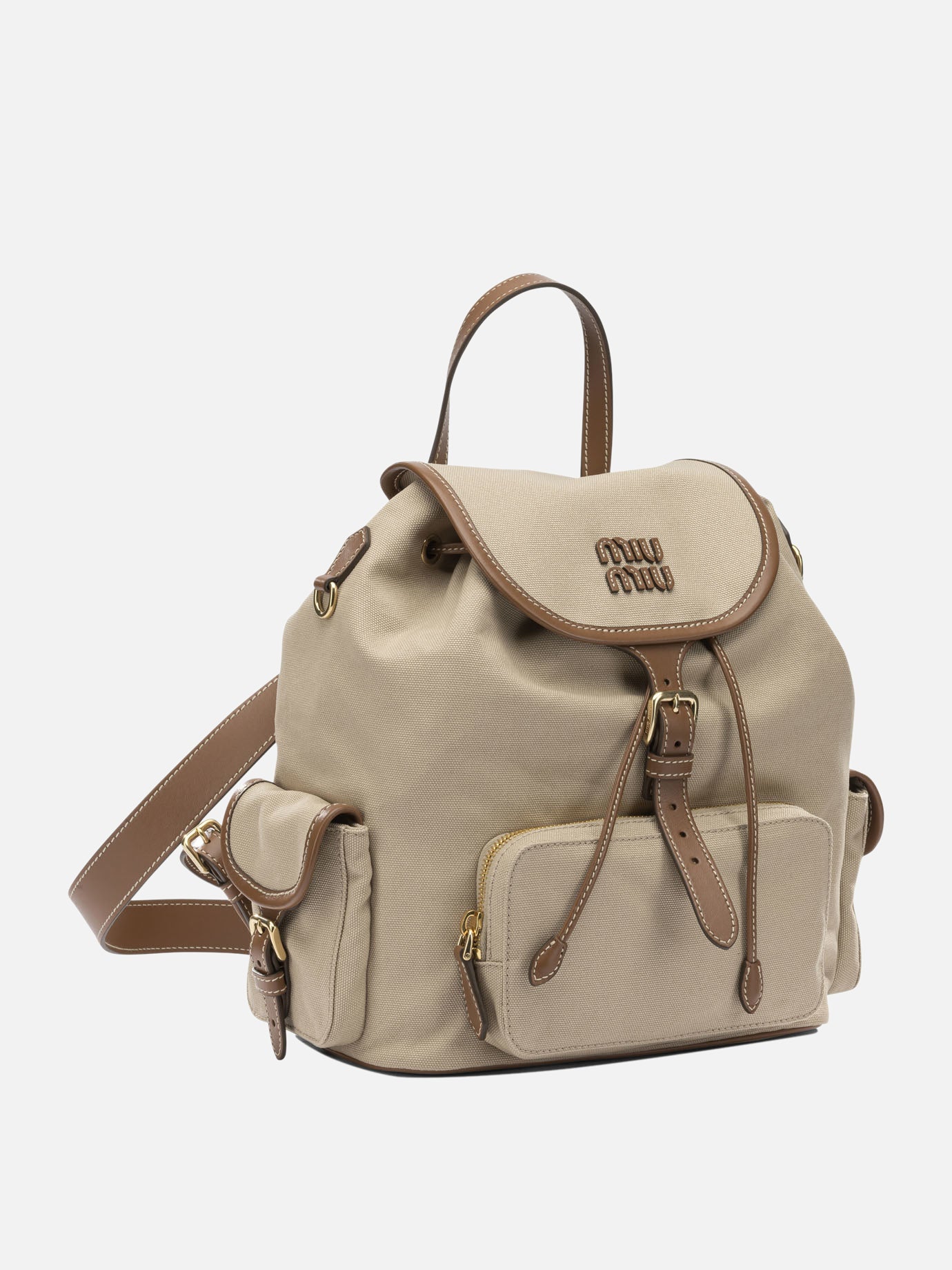 Casual backpacks 5BZ042  Beige - Miu Miu Women | PDP | VIETTI Online Store | thumbnail_2