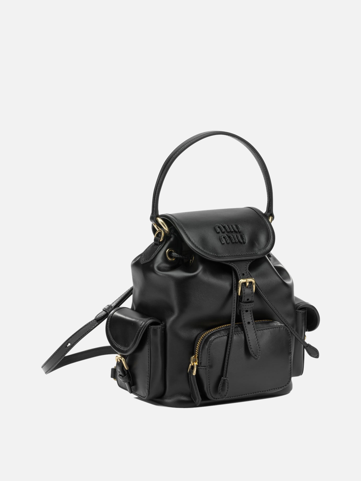 Miu Miu Leather backpack Black - Women