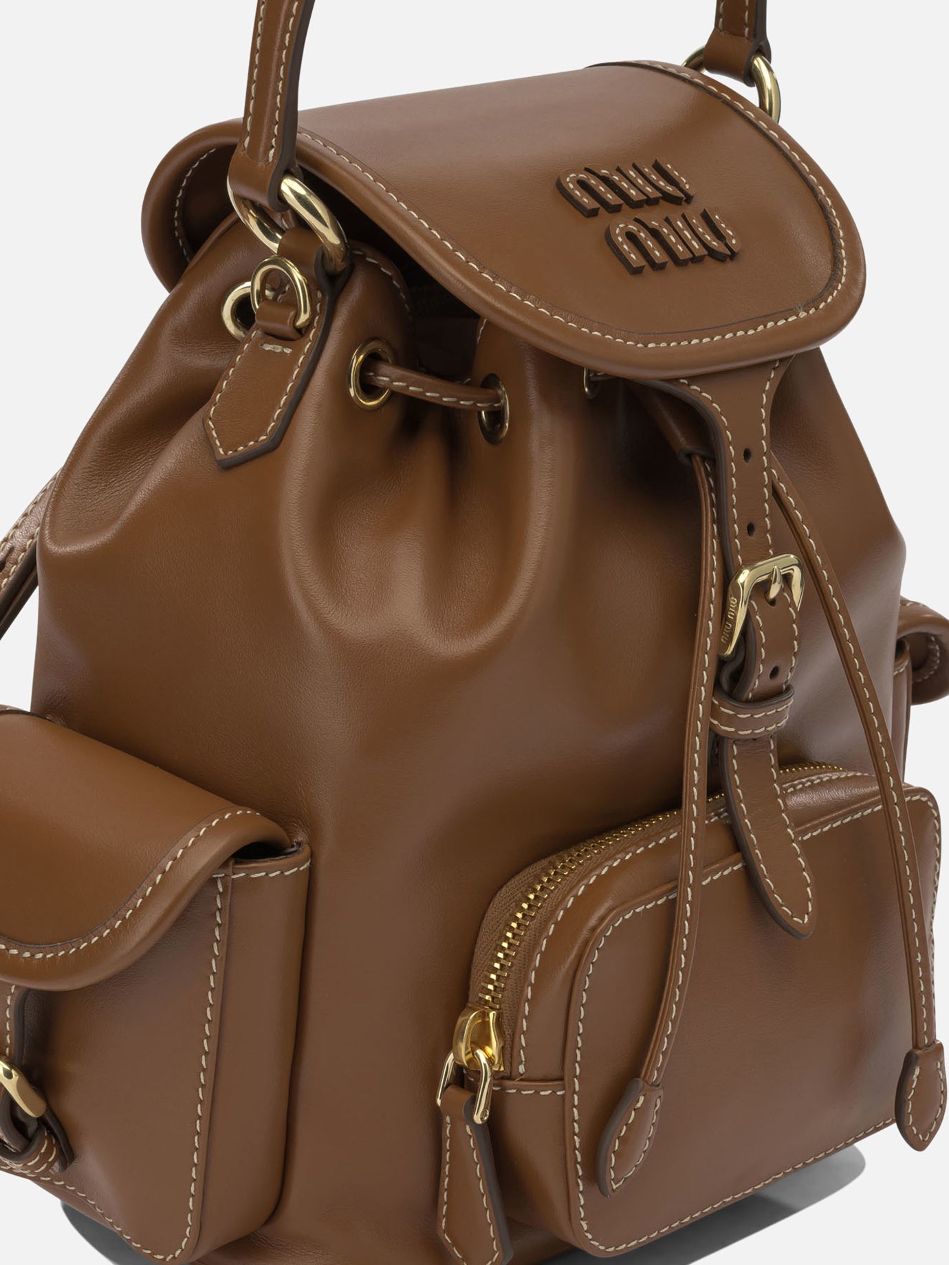 Zaini casual 100% lamb leather  Marrone - Miu Miu Donna | PDP | VIETTI Online Store | Zoom-Modal_4
