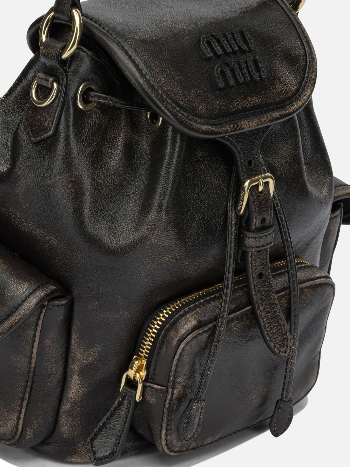 Casual backpacks 100% lamb leather  Black - Miu Miu Women | PDP | VIETTI Online Store | Zoom-Modal_4
