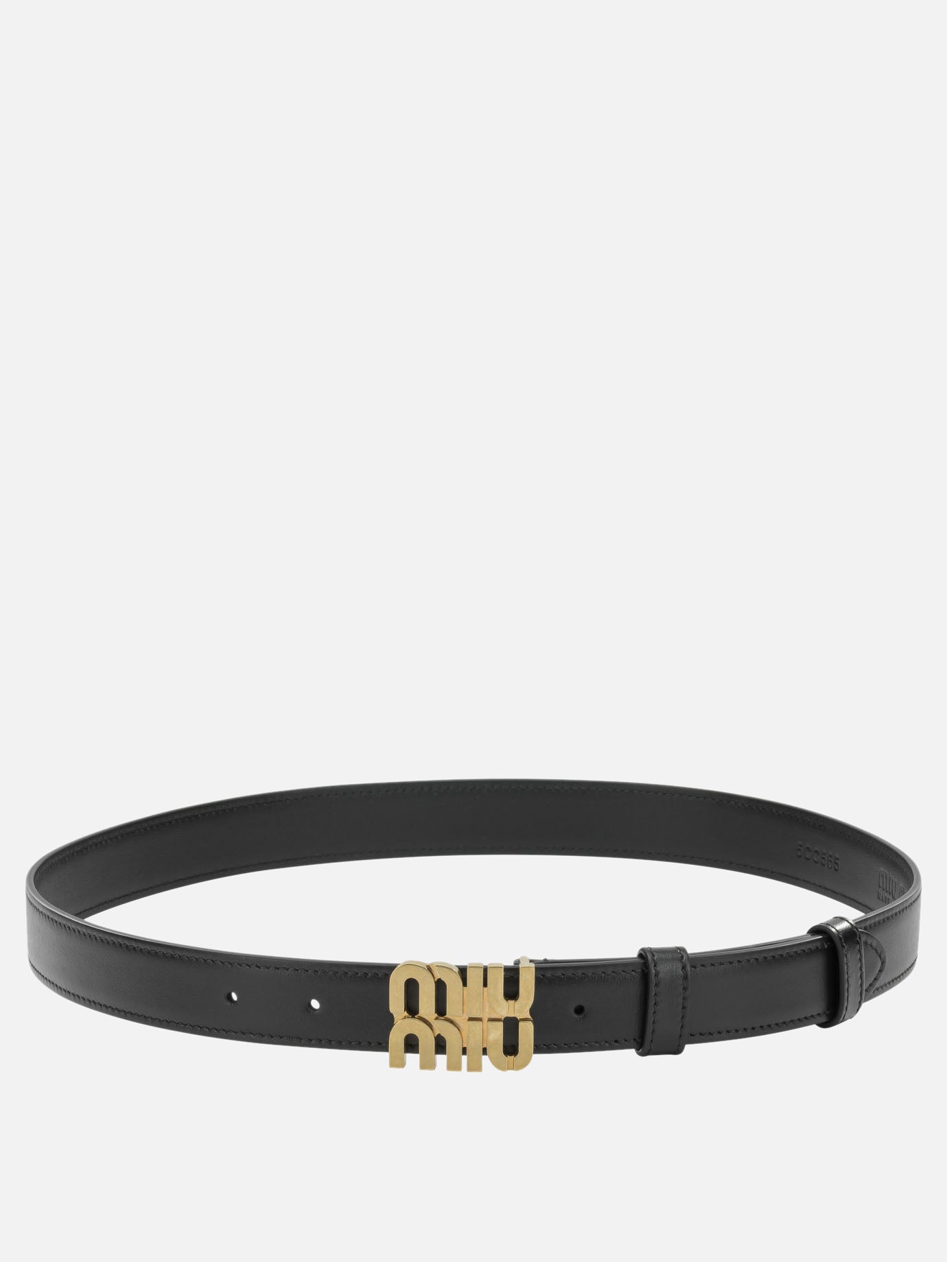 Leather belts Logo  Black - Miu Miu Women | PDP | VIETTI Online Store | thumbnail