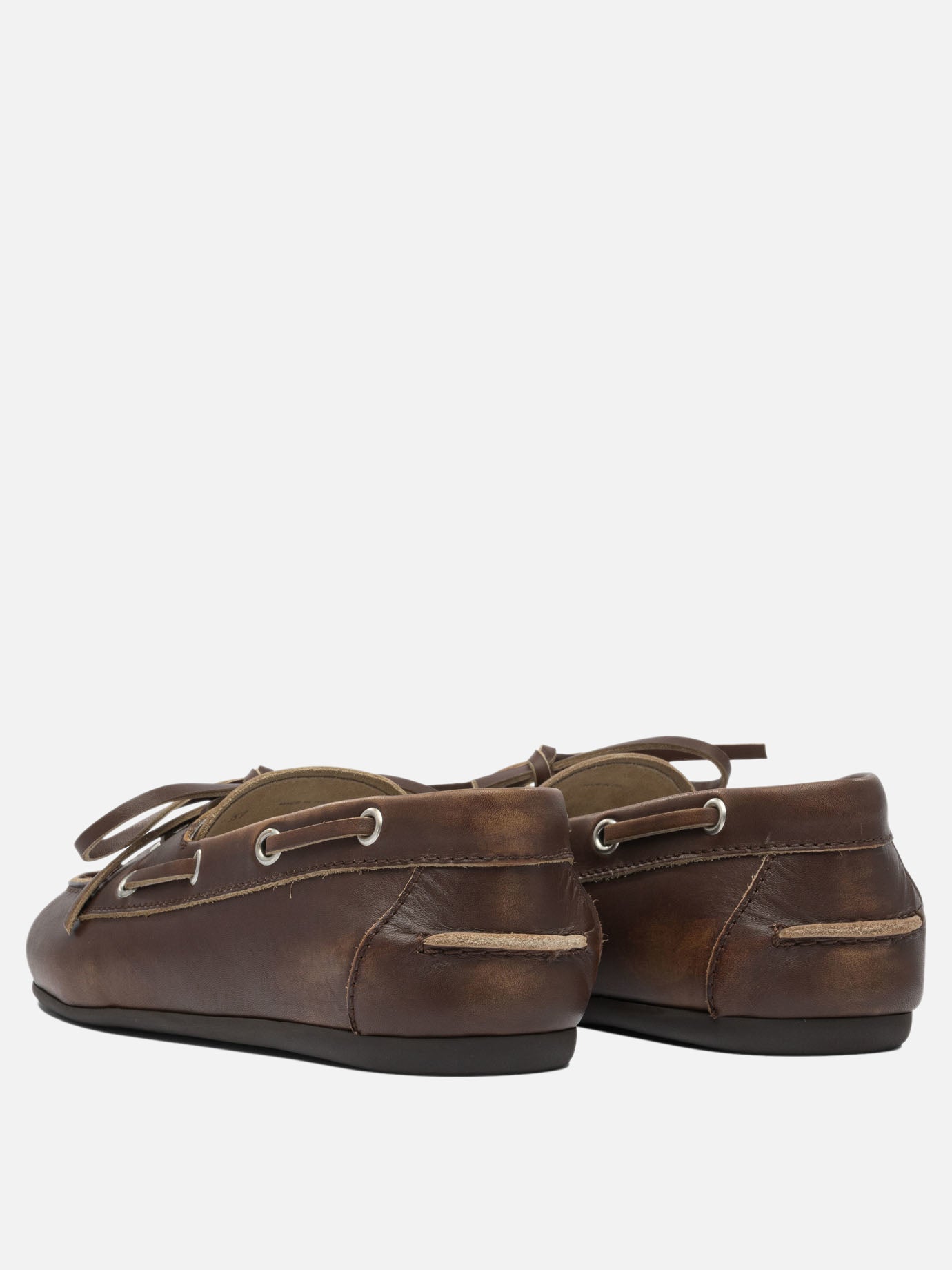 Mocassini stringati 100% calf leather - 100% rubber  Marrone - Miu Miu Donna | PDP | VIETTI Online Store | Zoom-Modal_4
