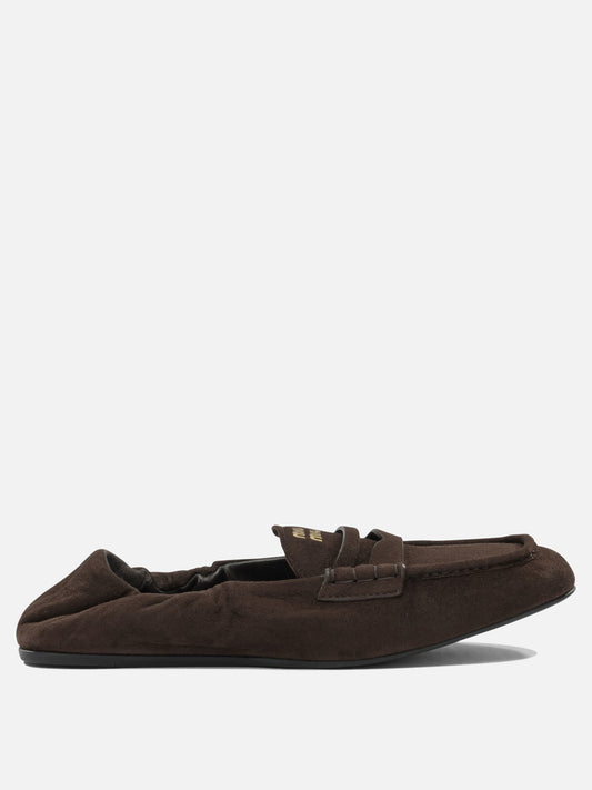 Mocassini 100% lamb leather - 100% rubber  Marrone - Miu Miu Donna | PDP | VIETTI Online Store 
