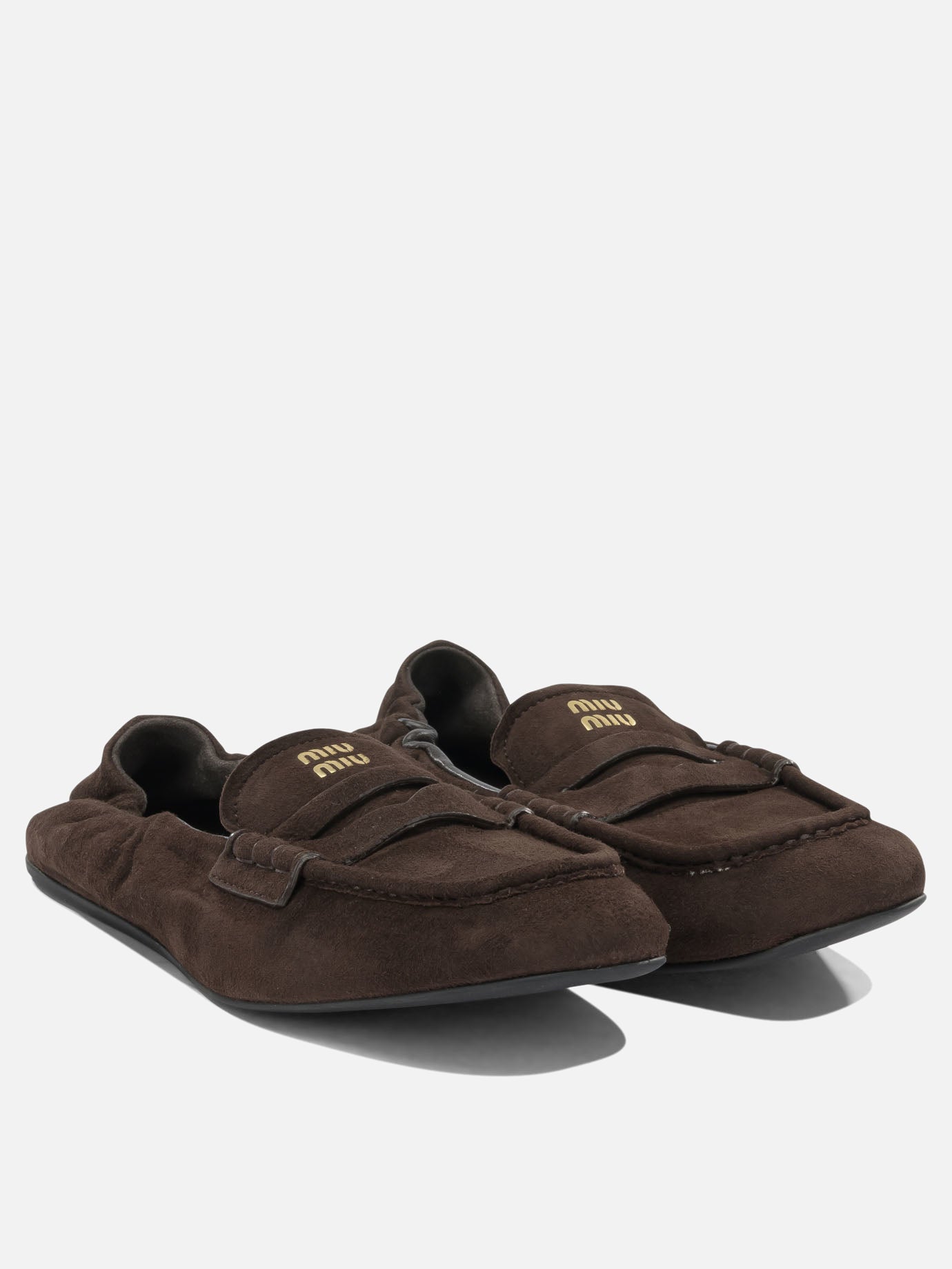 Loafers 100% lamb leather - 100% rubber  Brown - Miu Miu Women | PDP | VIETTI Online Store | thumbnail_2