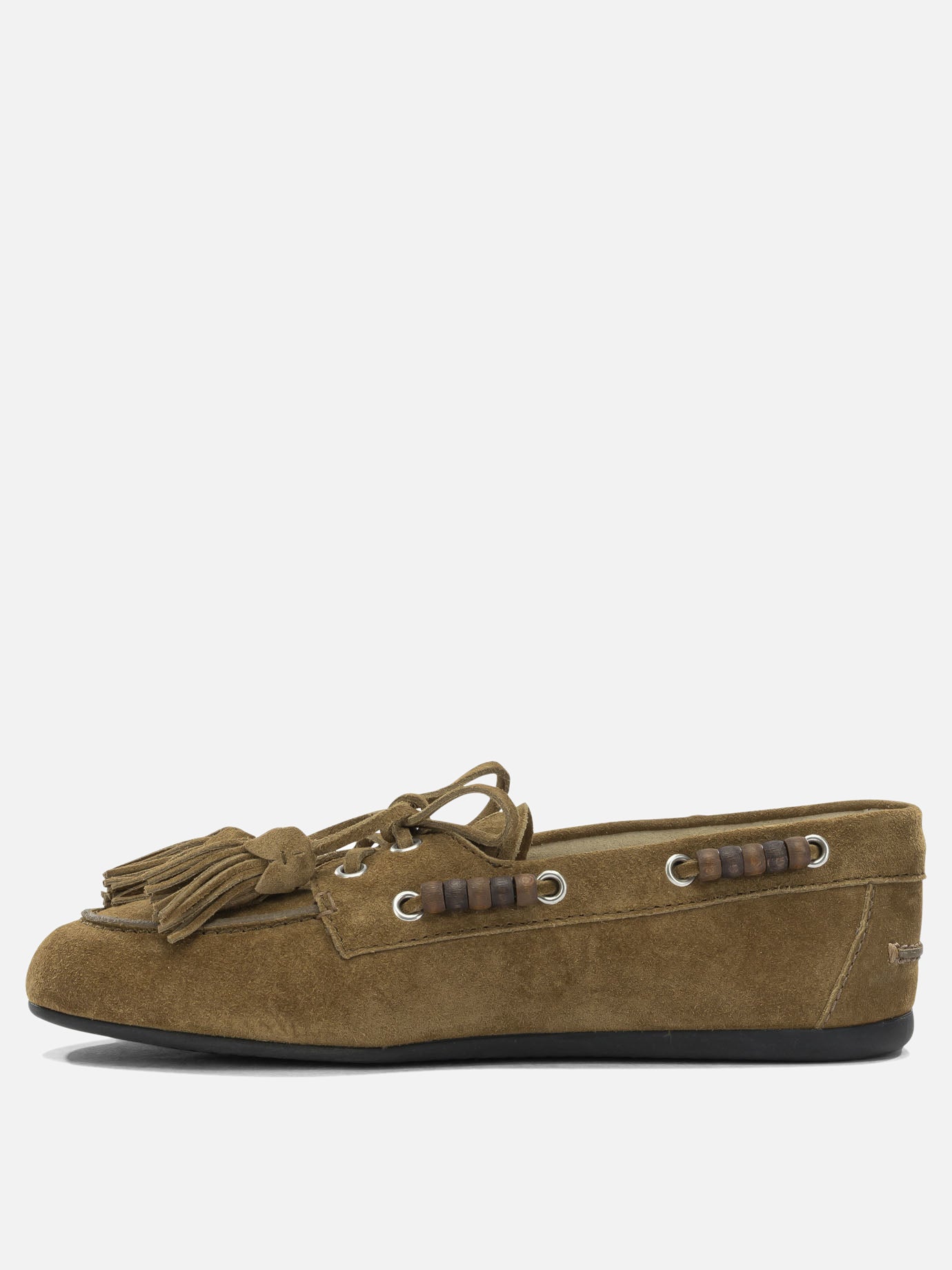 Laced loafers 100% calf leather - 100% rubber  Brown - Miu Miu Women | PDP | VIETTI Online Store | Zoom-Modal_3
