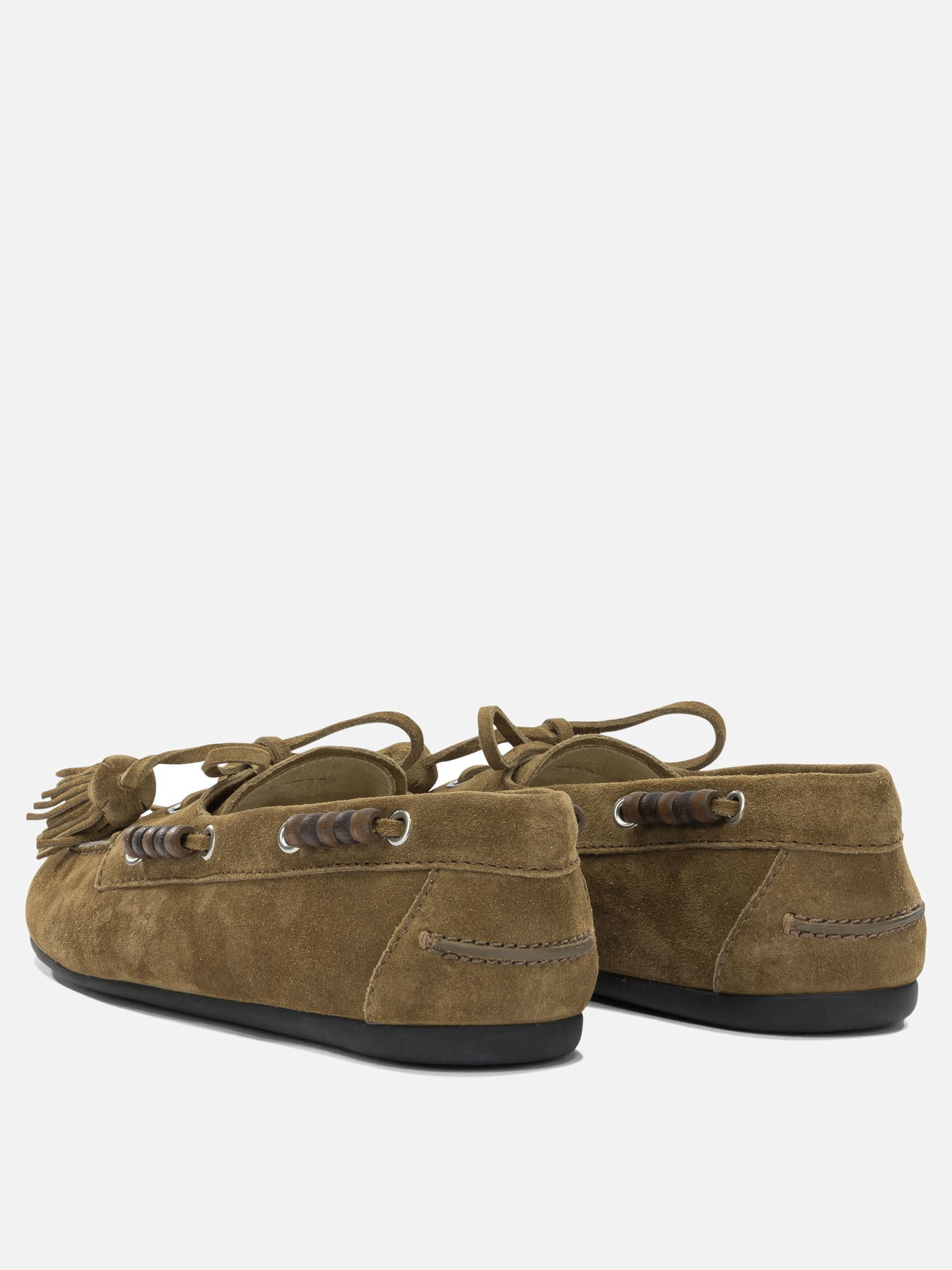 Laced loafers 100% calf leather - 100% rubber  Brown - Miu Miu Women | PDP | VIETTI Online Store | thumbnail_4