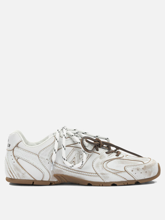 Sneaker basse 100% calf leather - 100% rubber  Bianco - Miu Miu Donna | PDP | VIETTI Online Store 

