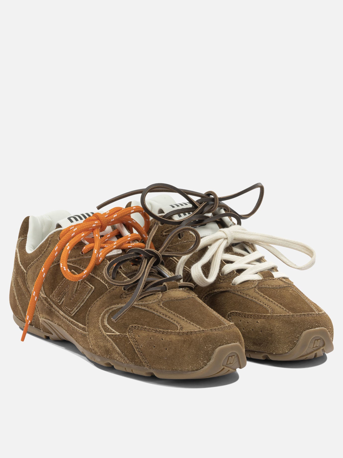 Low top sneakers 100% calf leather  Brown - Miu Miu Women | PDP | VIETTI Online Store | thumbnail_2