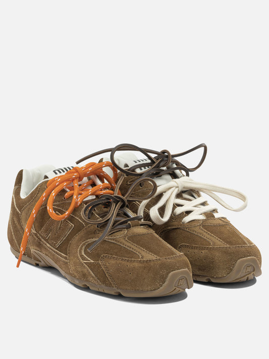 Low top sneakers 100% calf leather  Brown - Miu Miu Women | PLP | VIETTI Online Store | 2
