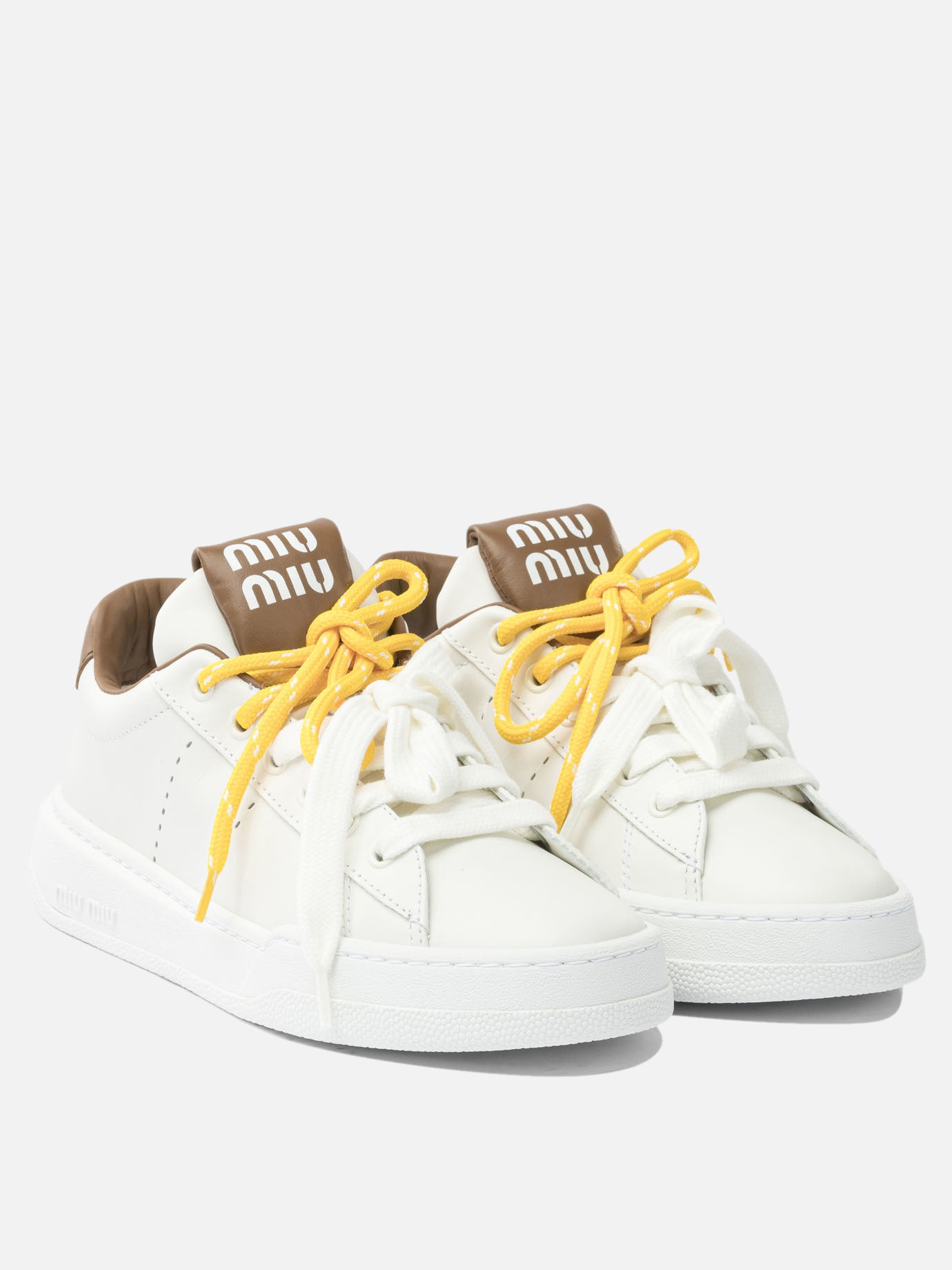 Miu Miu Low top leather sneakers 5E387E White - Women | VIETTI