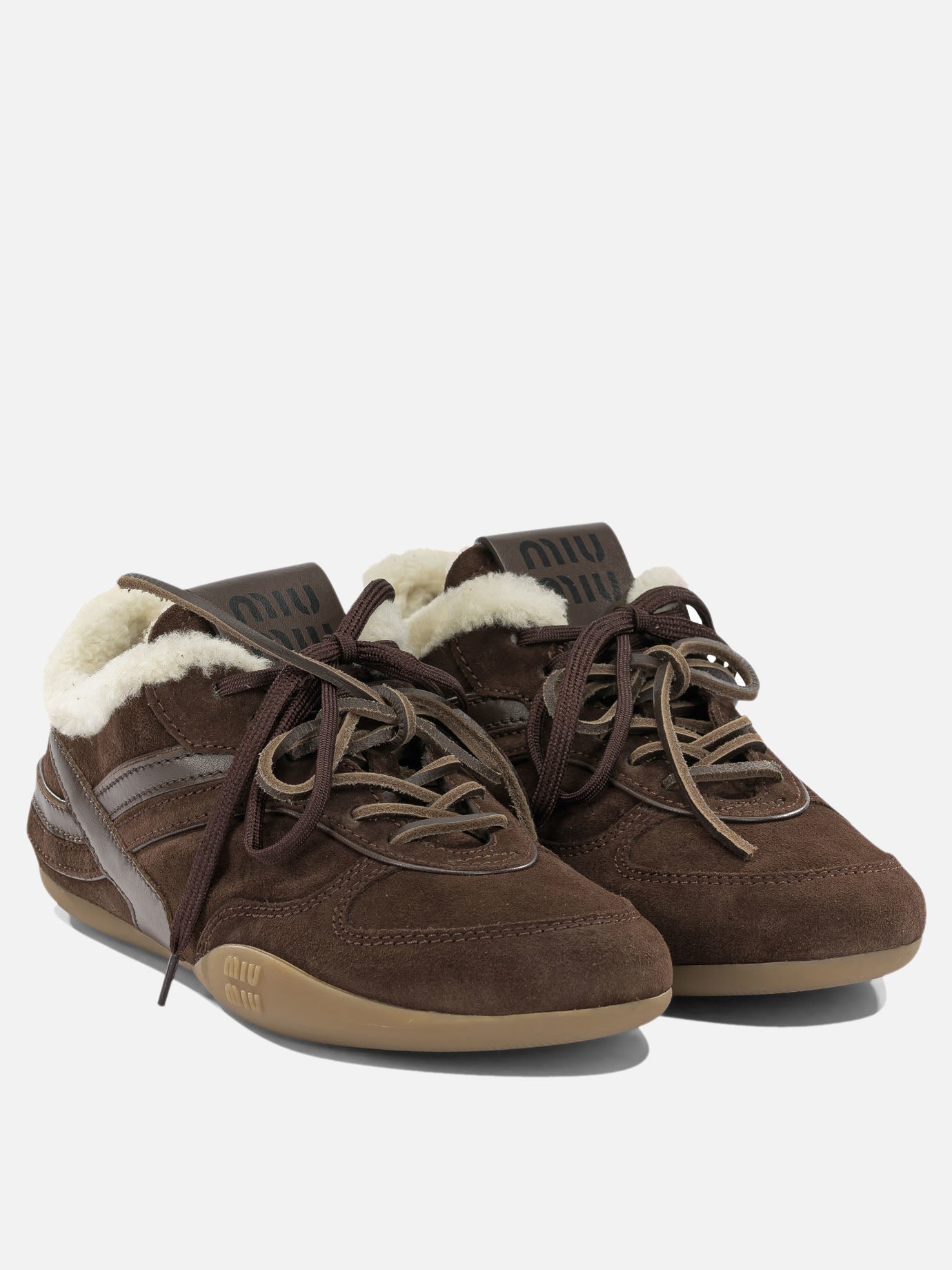 Sneaker basse 100% calf leather - 100% ovis aries  Marrone - Miu Miu Donna | PDP | VIETTI Online Store | Zoom-Modal_2
