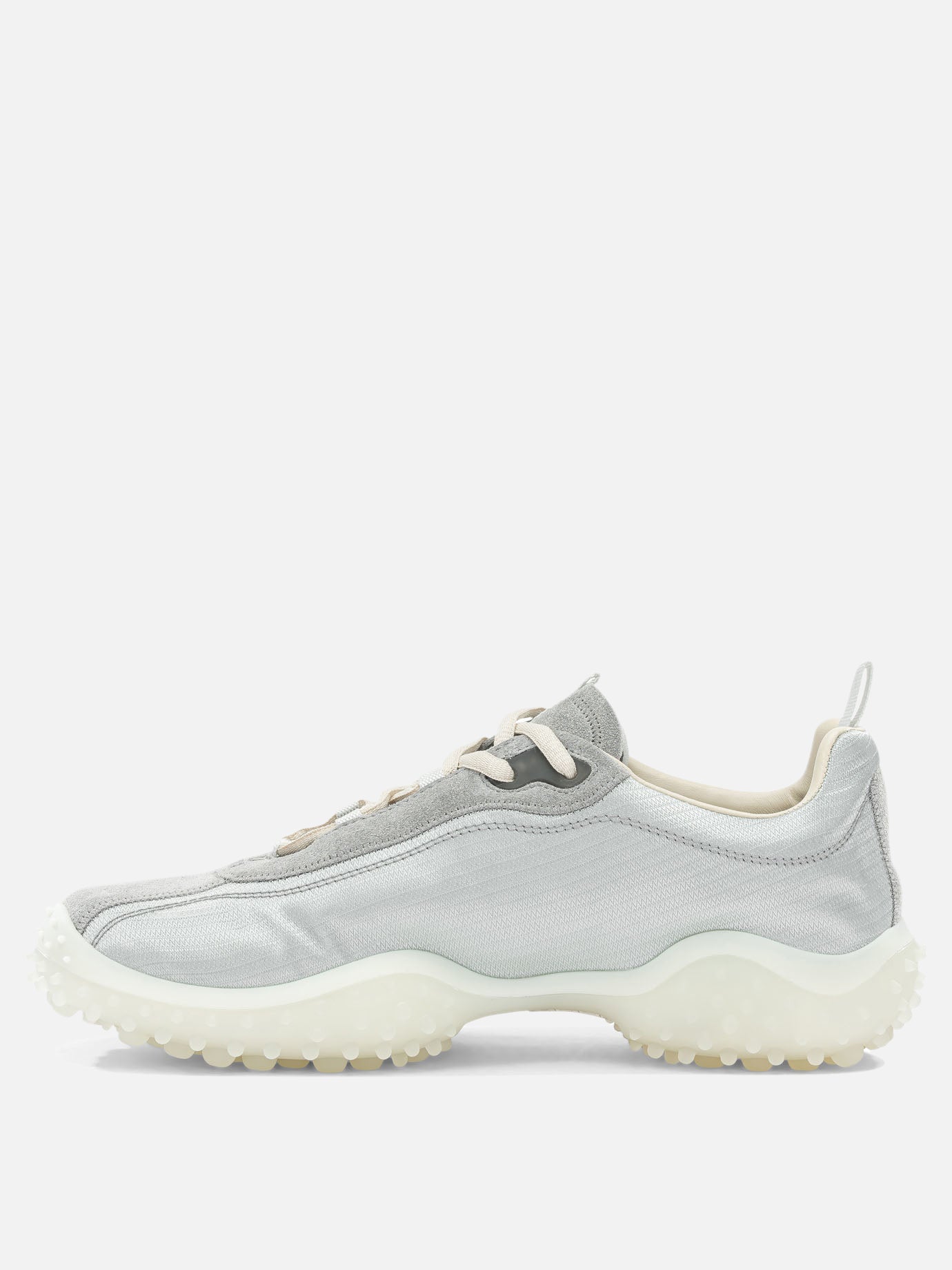 Low top sneakers 100% recycled polyamide - 100% calf leather  Silver - Miu Miu Women | PDP | VIETTI Online Store | Zoom-Modal_3
