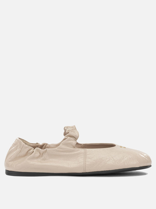 Classic ballet flats 100% lamb leather - 100% rubber  Pink - Miu Miu Women | PDP | VIETTI Online Store 
