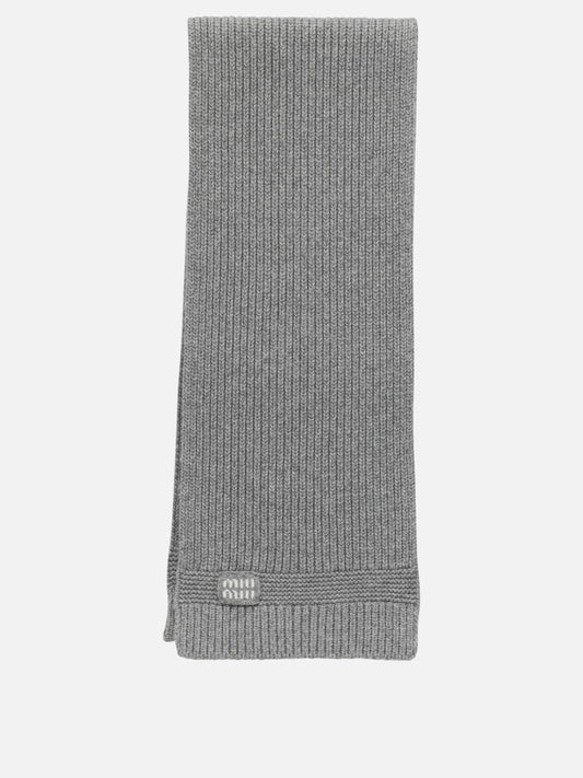 Sciarpe classiche 5FS048  Grigio - Miu Miu Donna | PDP | VIETTI Online Store 
