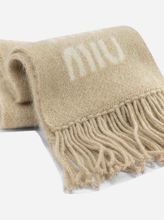 Sciarpe con frange 5FS062  Beige - Miu Miu Donna | PLP | VIETTI Online Store | 2
