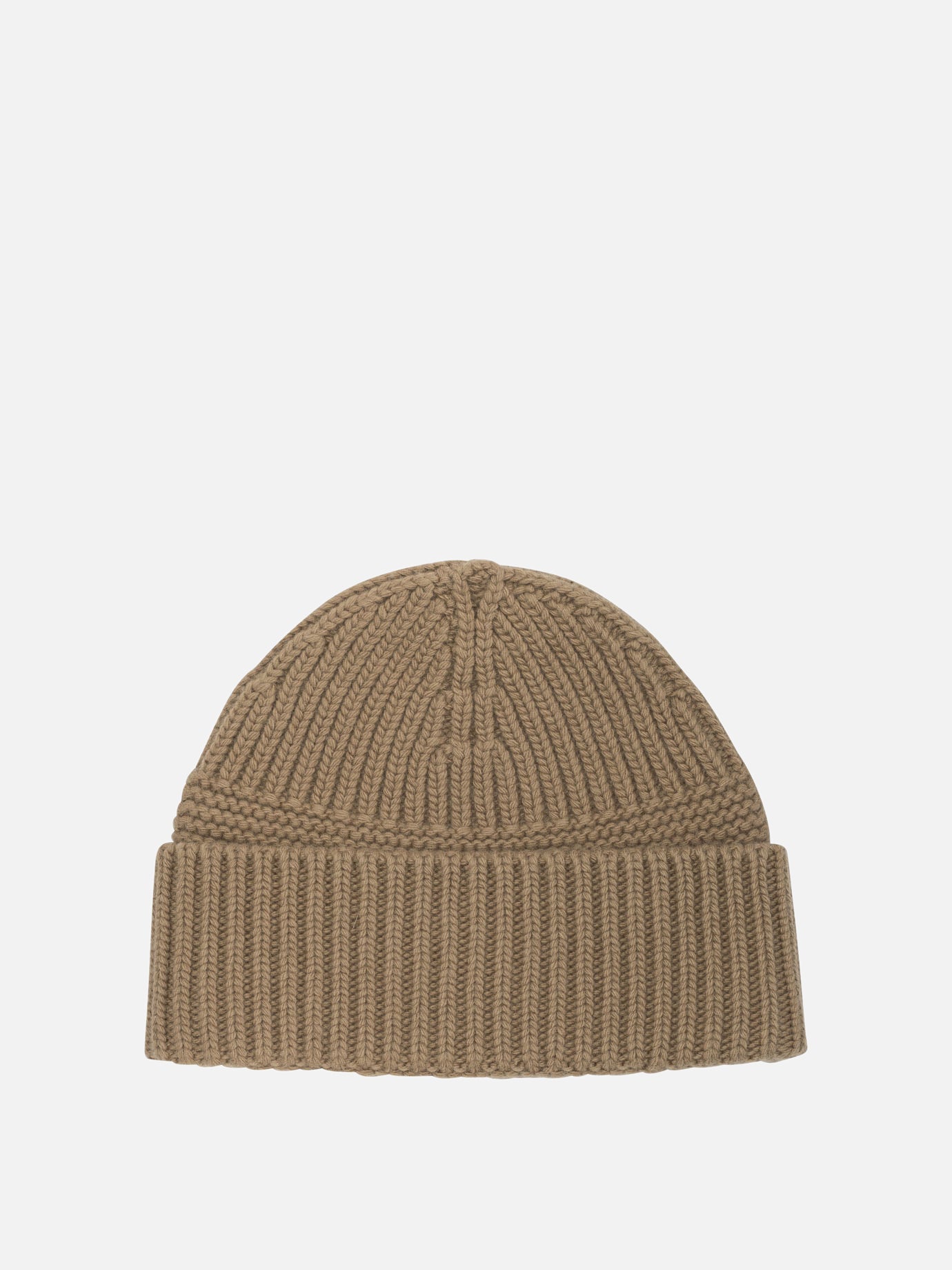 Miu Miu Wool and cashmere beanie with logo Brown - Women | VIETTI